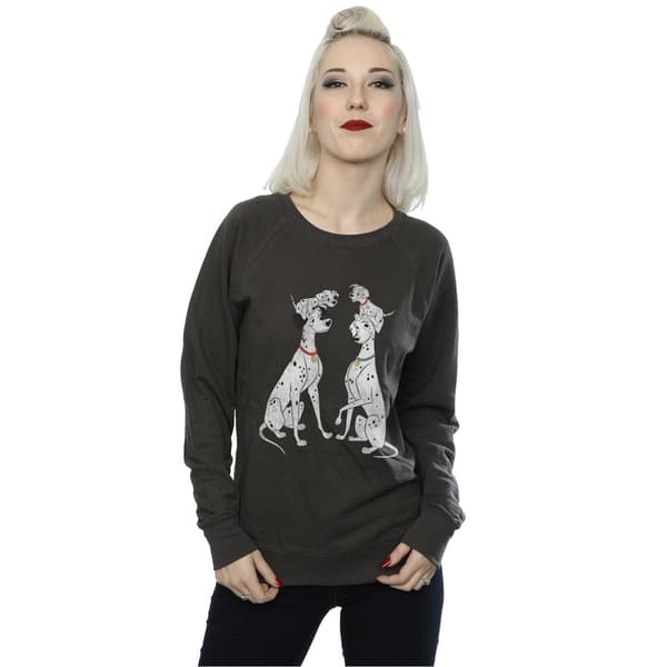 101 Dalmatiner Dam Pongo Och Perdita Heather Sweatshirt Light Graphite L