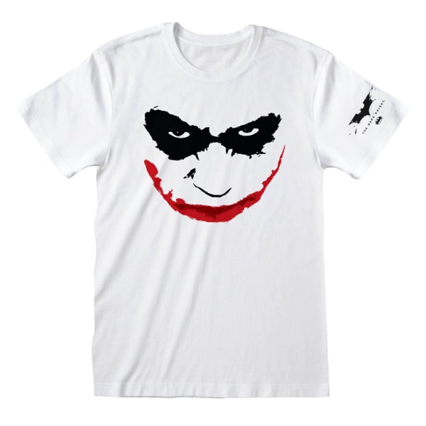Batman: The Dark Knight Unisex Adult Smile The Joker T-shirt L White L
