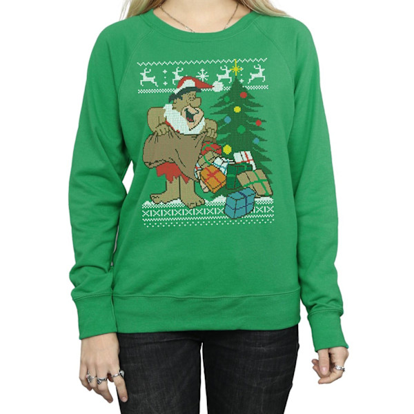 The Flintstones Dam/Damer Jul Fair Isle Sweatshirt M Irish Green M