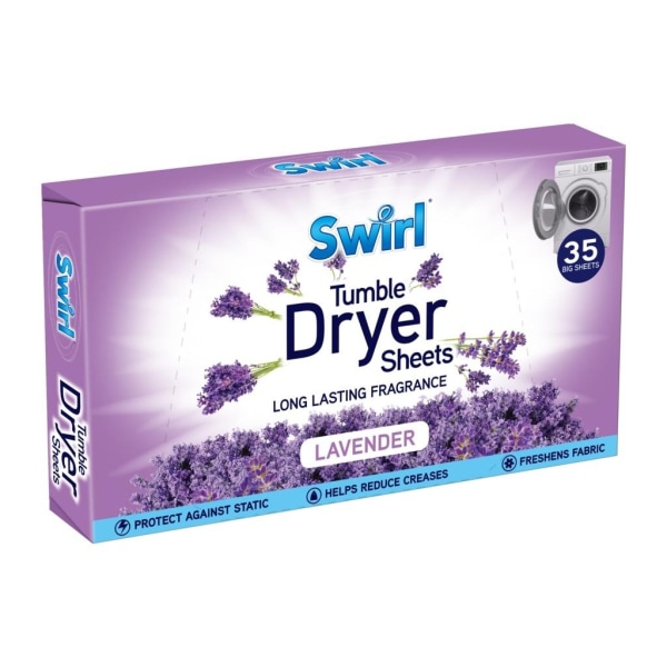 Swirl Lavender torktumlare (förpackning med 35) One Size Lila Purple One Size