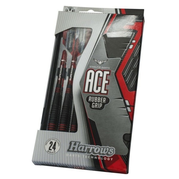 Harrows Ace Gripped Dart (Pack med 3) 20g Svart/Röd Black/Red 20g