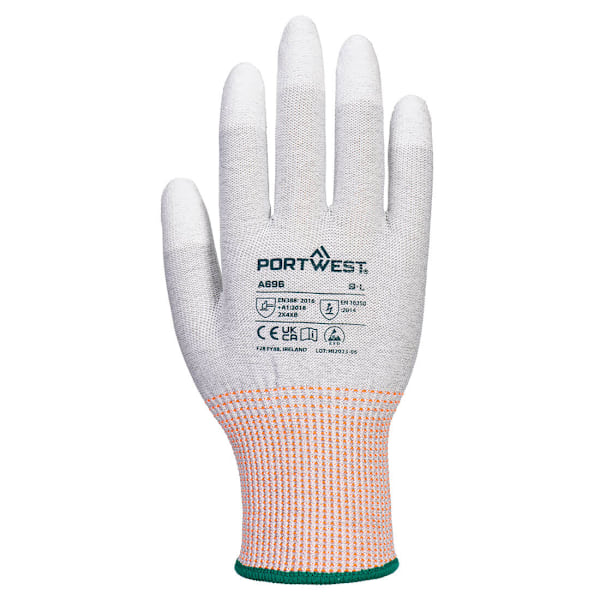 Portwest Unisex Vuxen A696 - LR13 ESD Säkerhetshandskar (12-pack) Grey/White/Red 9