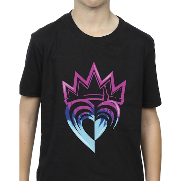 Disney Boys Descendants Rosa Krona T-shirt 3-4 år Svart Black 3-4 Years