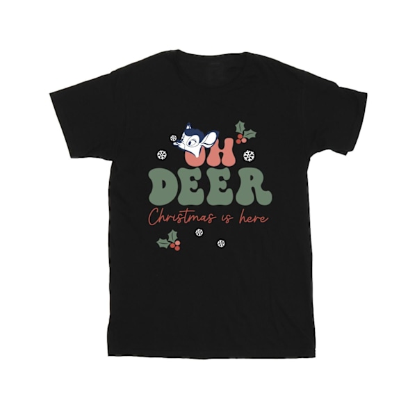 Disney Girls Bambi Oh Deer Bomull T-shirt 9-11 År Svart Black 9-11 Years