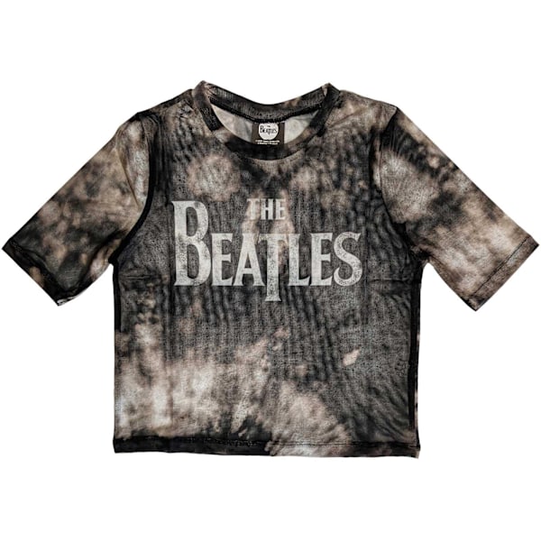 The Beatles Dam/Kvinnor Drop T Logo Mesh Crop Top XS Svart Black XS