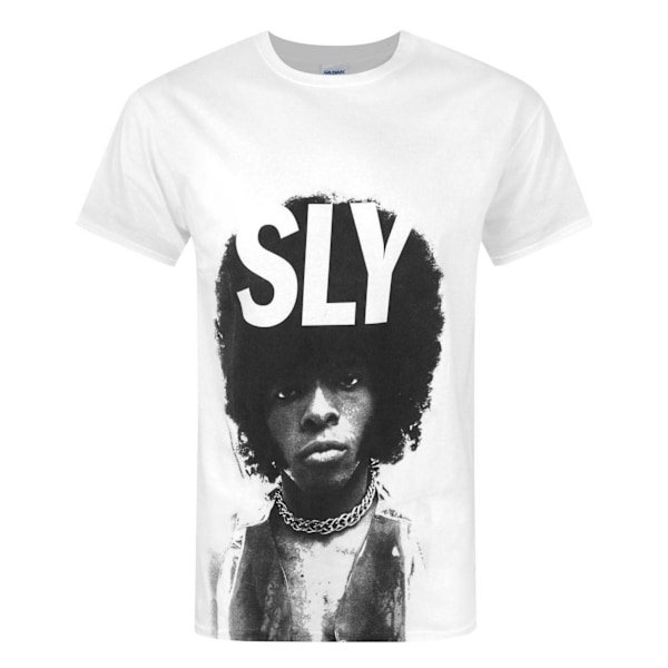 Sly Stone Herr Porträtt T-shirt L Vit White L