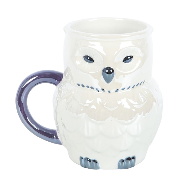 Something Different Iriserande Uggla Mugg One Size Vit/Blå White/Blue One Size