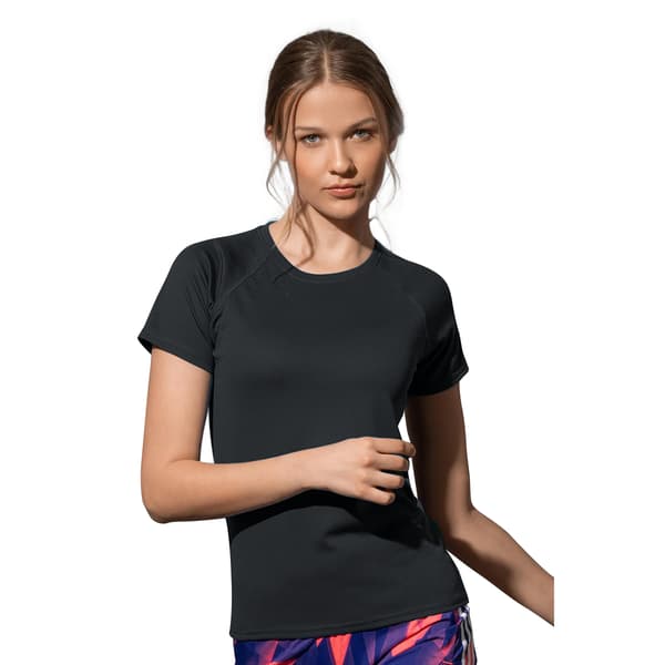 Stedman Dam/Dam Raglan Mesh T-shirt M Black Opal Black Opal M