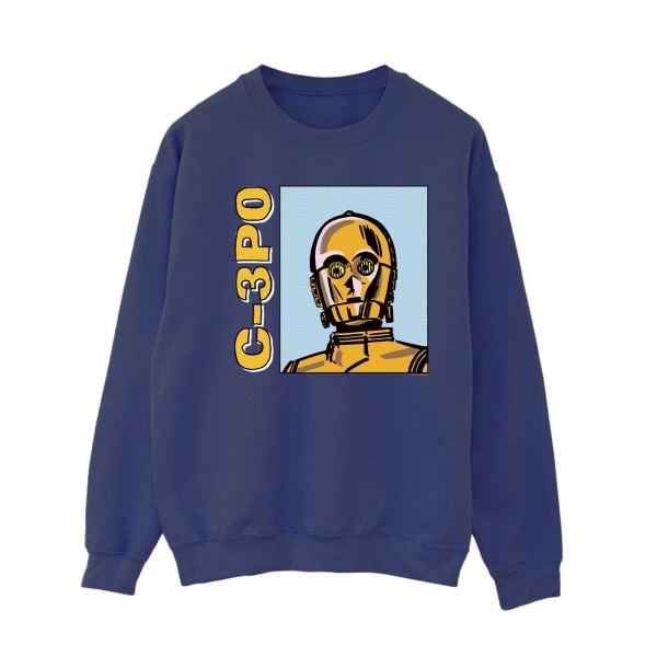 Star Wars Dam/Dam C3PO Line Art Sweatshirt M Marinblå Navy Blue M