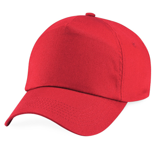 Beechfield Unisex Original 5-Panel Baseballkeps i enfärgad design, One Size Bright Red One Size
