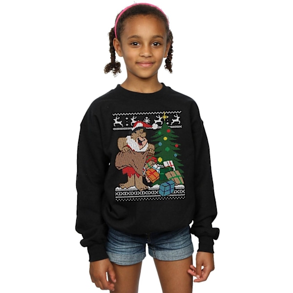 The Flintstones Girls Jul Fair Isle Sweatshirt 5-6 år Black 5-6 Years