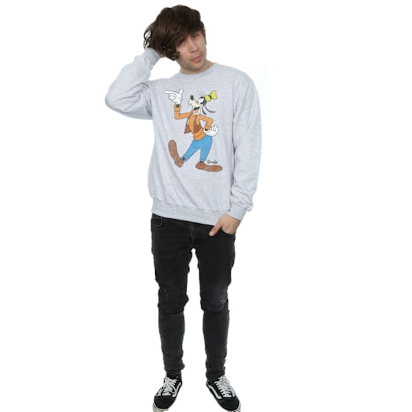 Disney Classic Goofy Sweatshirt M Sports Grey för män Sports Grey M