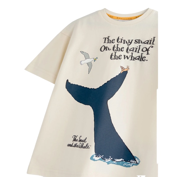 Snigeln & Valen Barn/Kids Kortärmad T-shirt 3-4 Beige 3-4 Years