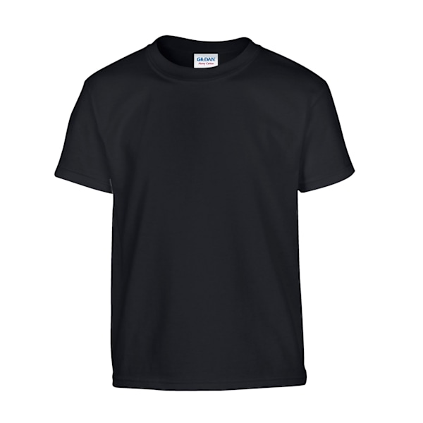 Gildan Barn/Barn Plain Bomull Tung T-shirt 12-13 År Svart Black 12-13 Years