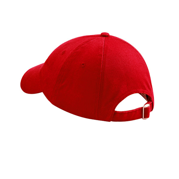 Beechfield Unisex Lågprofilerad Tung Bomullsborrkeps / Huvudbonad Classic Red One Size