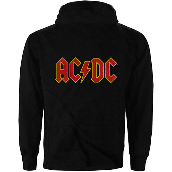 AC/DC Dam/Dam Full Zip Hoodie med logotyptryck på ryggen M Svart Black M