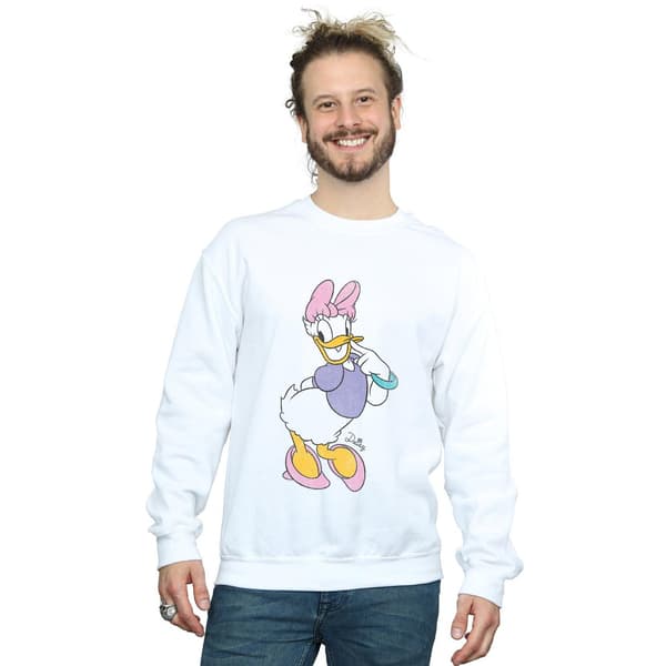 Disney Classic Daisy Duck Sweatshirt M Vit White M