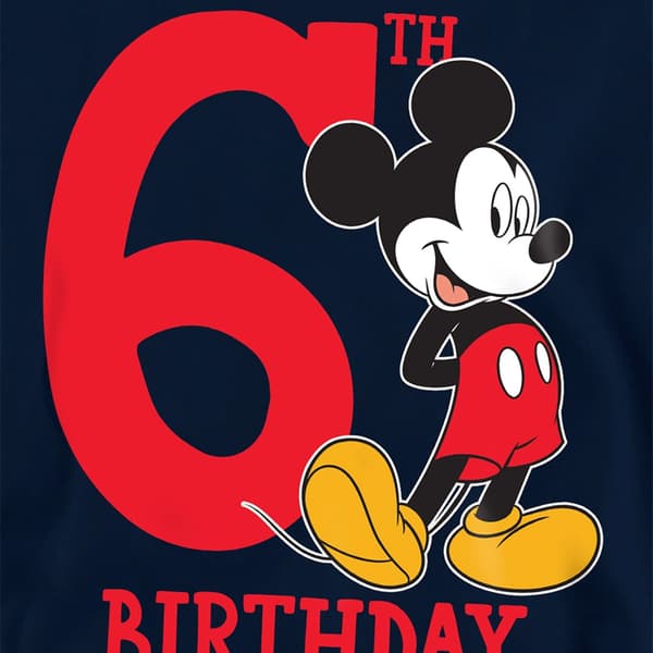Disney Barn/Barn Mickey Mouse 6-årsdag Huvtröja 7-8 År Navy 7-8 Years