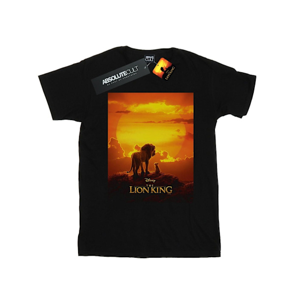 Disney Girls The Lion King Movie Sunset Poster Bomull T-shirt 7 Black 7-8 Years
