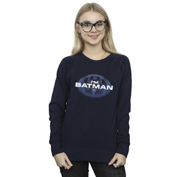 DC Comics Dam/Kvinnor The Flash I´m Batman Sweatshirt XXL Marinblå Navy Blue XXL