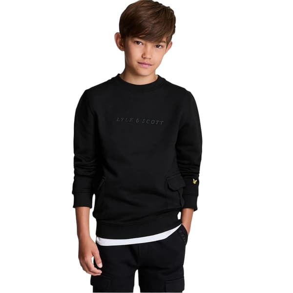 Lyle & Scott Barn/Kids Crew Neck Regular Sweatshirt 8-9 år Black 8-9 Years