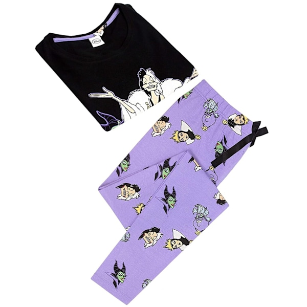 Disney Dam Its Good To Be Bad Skurkar Pyjamasset L B Black/Lilac L