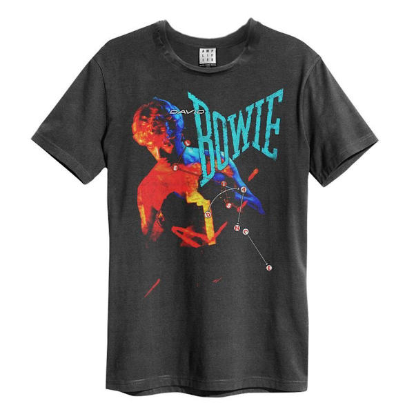 Amplified Unisex Vuxen Let´s Dance David Bowie T-shirt S Charcoal Charcoal S