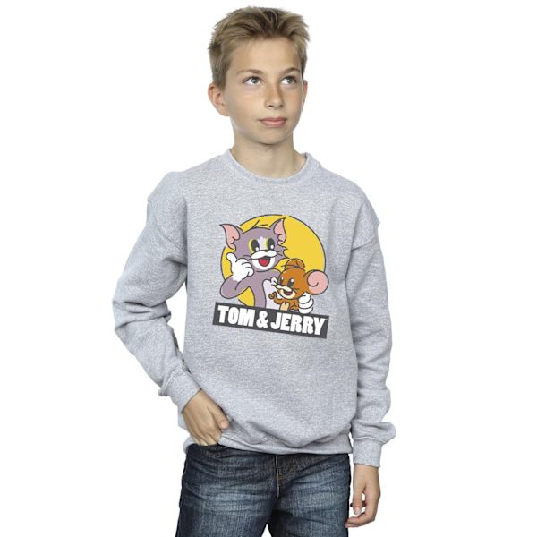 Tom och Jerry Pojkar Skiss Logotyp Sweatshirt 12-13 År Sports Grå Sports Grey 12-13 Years
