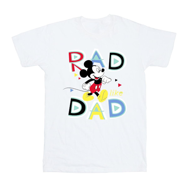 Disney Boys Mickey Mouse Rad Dad T-shirt 9-11 år Vit White 9-11 Years