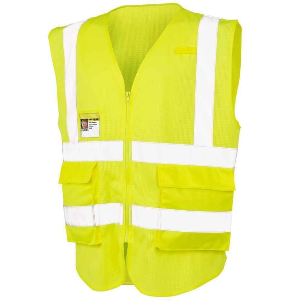 SAFE-GUARD by Result Unisex Adult Executive Mesh Safety Hi-Vis Fluorescent Yellow 3XL
