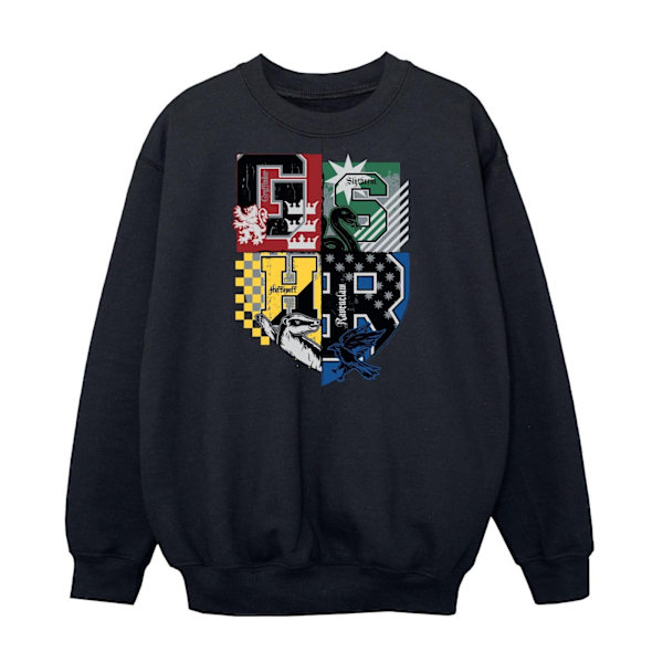 Harry Potter Pojkar Hogwarts Hus Sweatshirt 5-6 År Svart Black 5-6 Years
