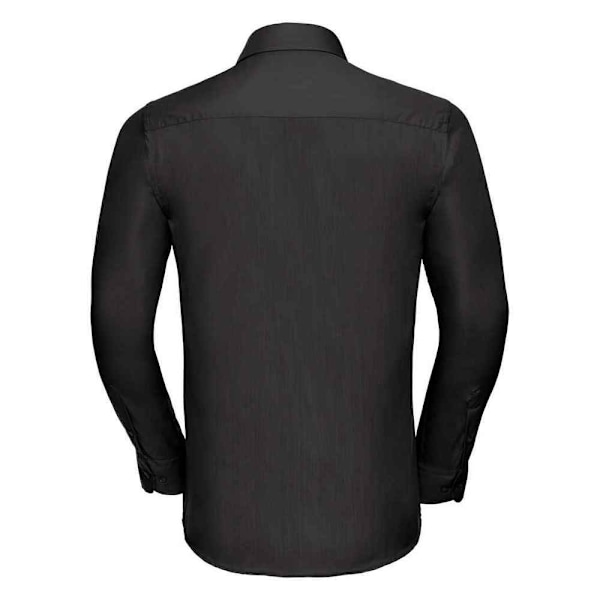 Russell Collection Herr Polycotton Lättvårdad Långärmad Forma Black XXL
