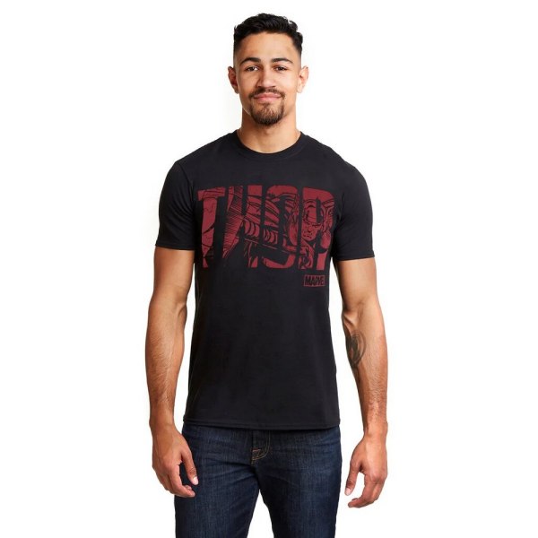 Thor Mens Text T-Shirt L Svart/Röd Black/Red L