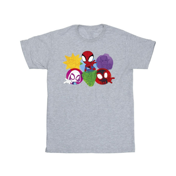 Marvel Boys Spidey And His Amazing Friends Faces T-shirt 12-13 Sports Grey 12-13 Years