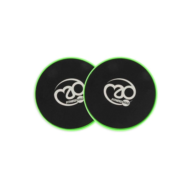 Fitness Mad Sliding Disc (paket med 2) One Size Svart/Grön Black/Green One Size