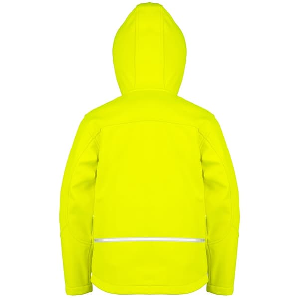 Result Core Barn/Kids TX Performance Hooded Soft Shell Jacka Neon Yellow 5-6 Years