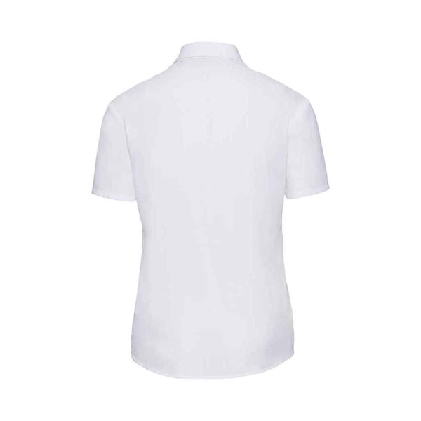 Russell Collection Dam/Damer Poplin Easy-Care Kortärmad White 12 UK