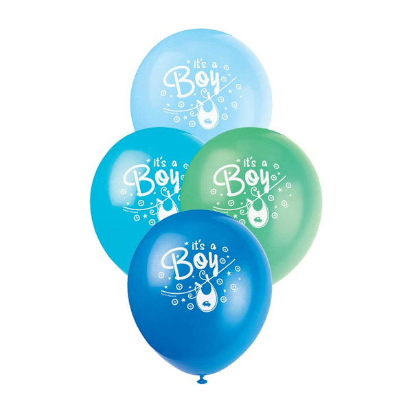 Unik festklädstreck Its A Boy Latex Baby Shower Ballonger ( Multicoloured One Size