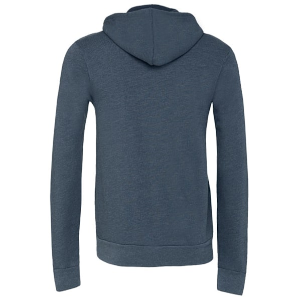 Canvas Unisex Dragkedja Polycotton Fleece Tröja med Huva / Huva Heather Navy 2XL