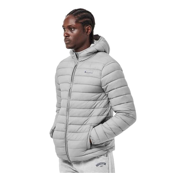 Aquascutum Herr Logotyp Pufferjacka S Grå Grey S