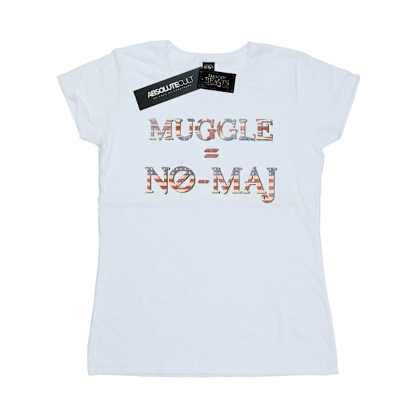 Fantastiska vidunder Kvinnor/Damer Ingen Muggle Ingen Maj Bomull T-shirt White M