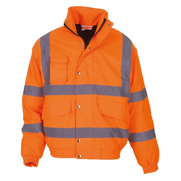 Yoko Unisex Vuxen Klassisk Säkerhets Bomberjacka 6XL Orange Orange 6XL