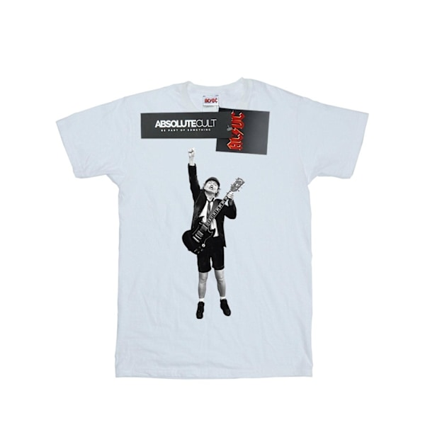 AC/DC Boys Angus Young Cut Out T-Shirt 9-11 år Vit White 9-11 Years