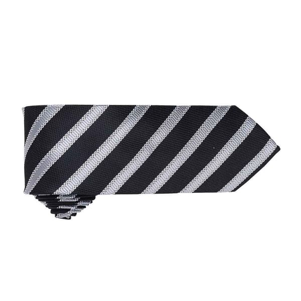 Premier Herr Randig Våffel Slips 1 Storlek Svart/Mörkgrå Black/Dark Grey One Size