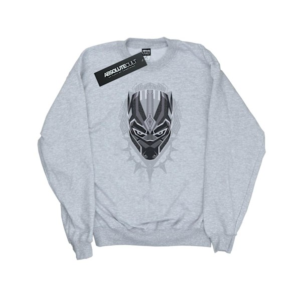 Marvel Herr Svart Panther Huvud Sweatshirt L Sports Grå Sports Grey L