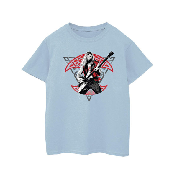 Marvel Girls Thor Love And Thunder Solo Guitar Bomull T-shirt 3 Baby Blue 3-4 Years