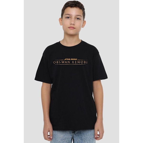 Star Wars Barn/Kids Obi Wan Kenobi Logo T-Shirt 12-13 År Black 12-13 Years