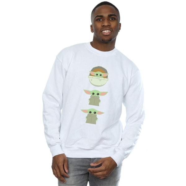 Star Wars The Mandalorian The Child Posing Sweatshirt 4XL för män White 4XL