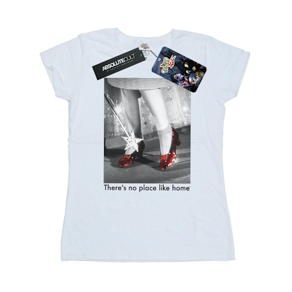 Trollkarlen från Oz Dam/Dam Ruby Slippers Foto Bomull T-shirt White S