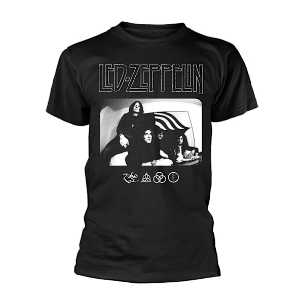 Led Zeppelin Unisex Vuxen Fotografi Logotyp T-shirt XL Svart Black XL